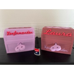 Gaveæske med valgfri tekst og farve