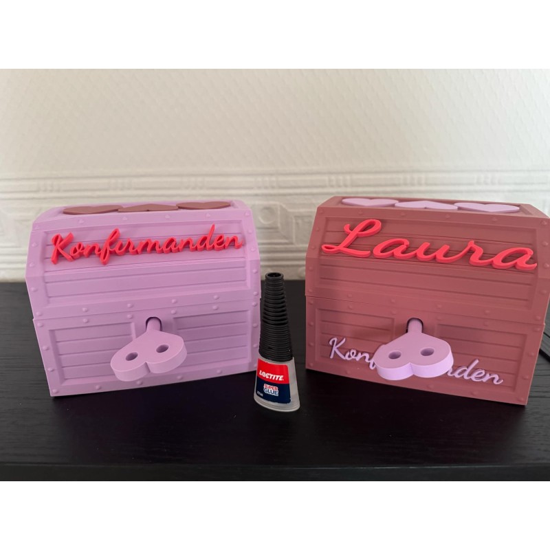 Gaveæske med valgfri tekst og farve