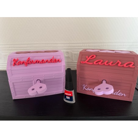 Gaveæske med valgfri tekst og farve